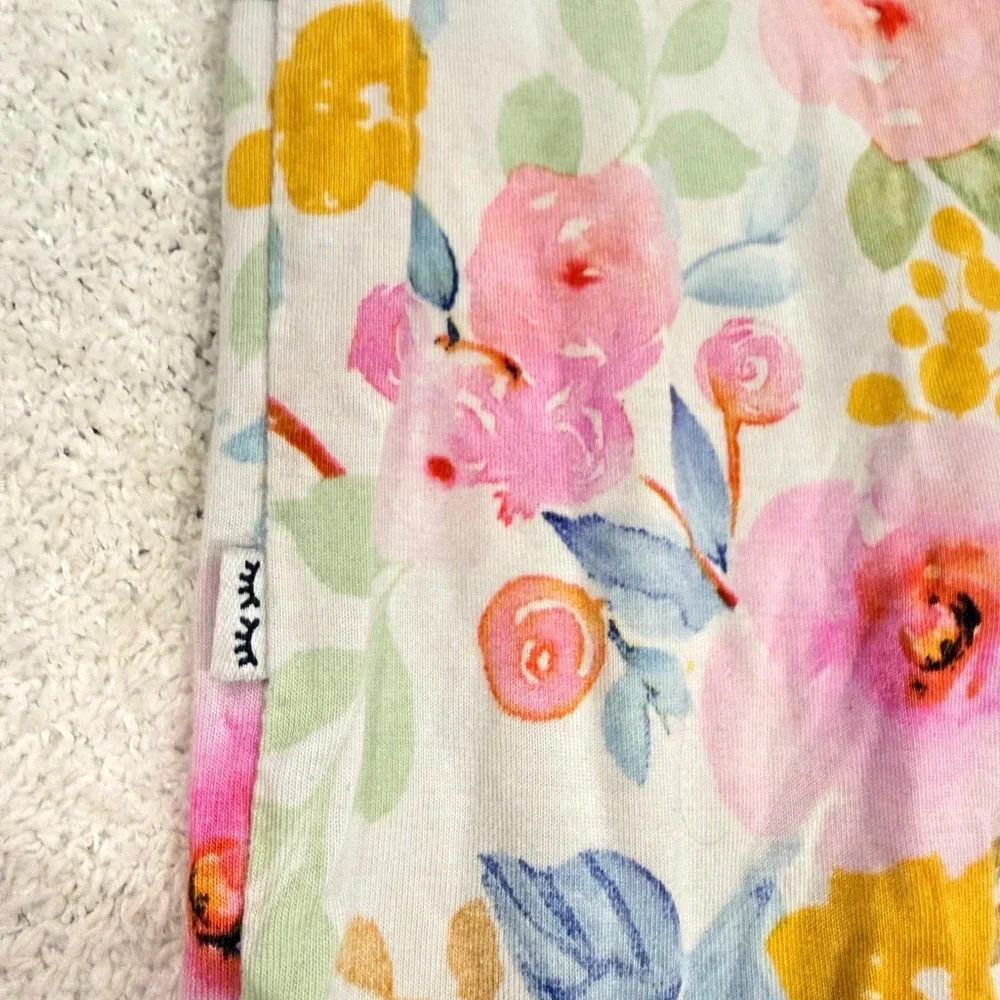 LITTLE SLEEPIES BELLA BLOOMS FLOWER ZIPPIES HTF - Size 12-18 Months Pristine